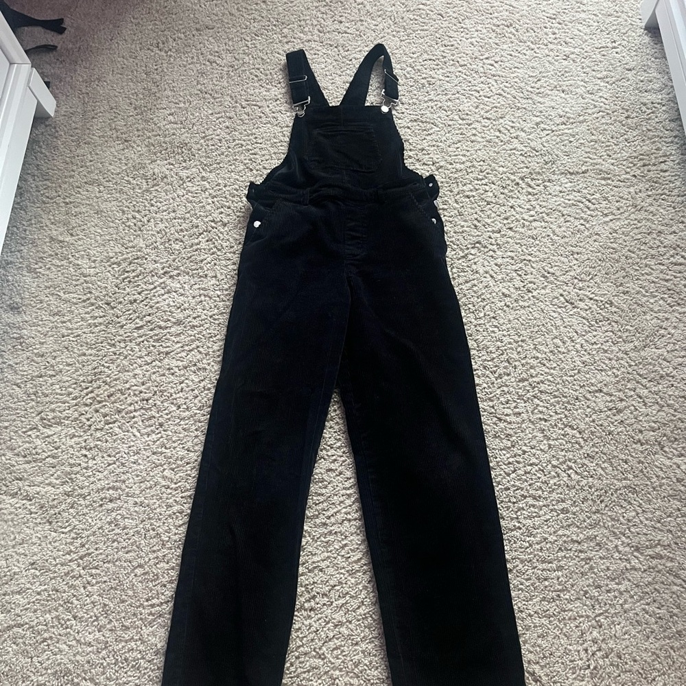 Forever 21 Black Corduroy Overalls